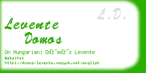 levente domos business card